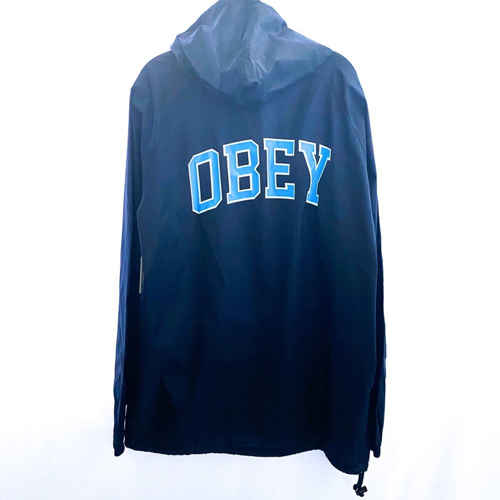 OBEY Academic 1/4 Zip Anorak Windbreaker Jacket XL